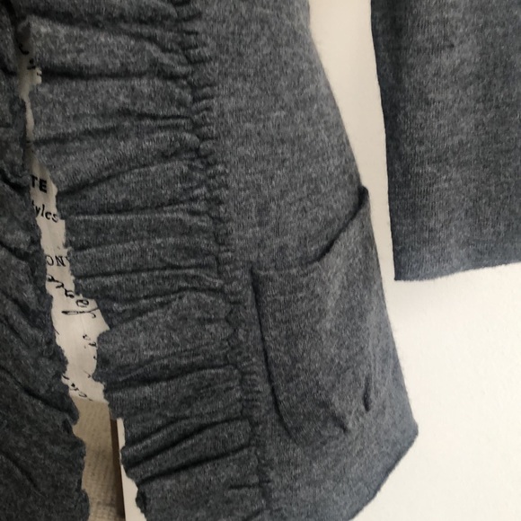 100% wool sweater cardigan grey Size Small, Like new condition - Picture 5 of 16